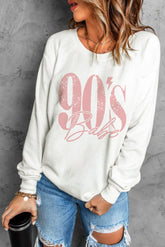 90's BABE Graphic Dropped Shoulder Sweatshirt - Shah S. Sahota